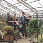 Vorarbeiten für den nächsten ARD-Ratgeber Garten und Heim bei Kakteen-Haage im Gewächshaus